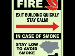 In Case of Fire Exit Building Quickly Right Arrow Sign